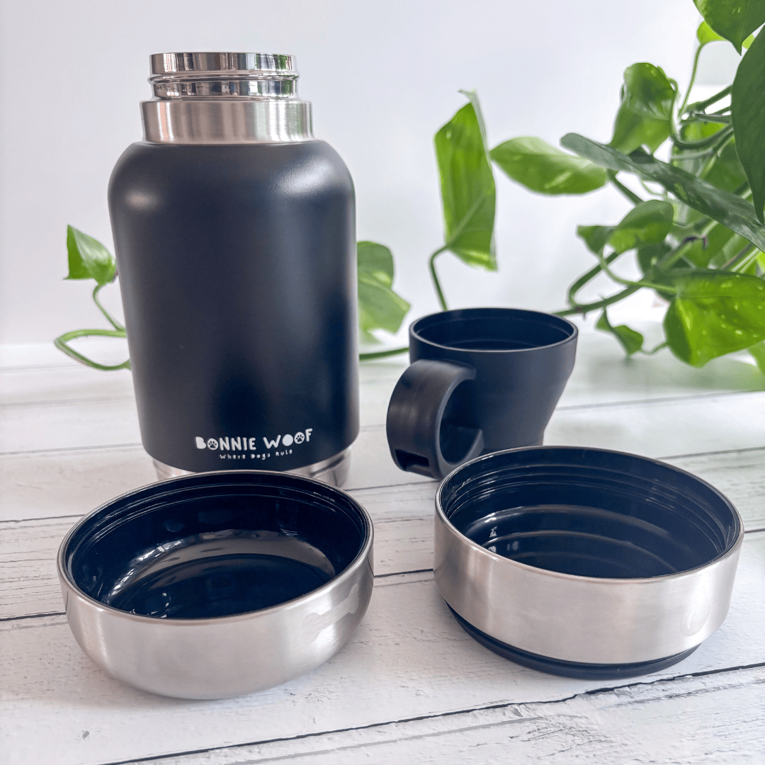 Bonnie Woof Black/Silver 3-in-1 Water Bottle