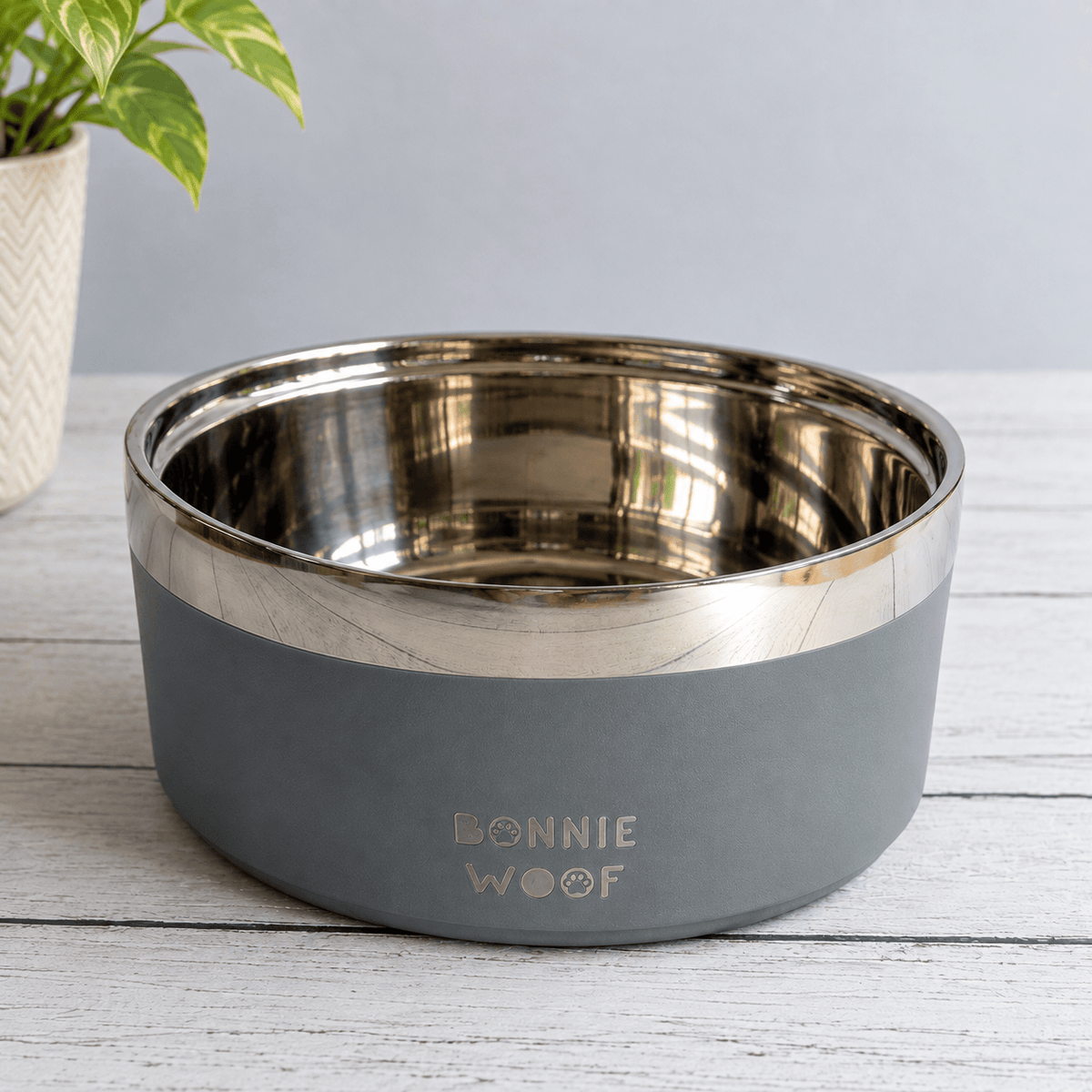 Bonnie Woof Grey / 16cm (35oz) Premium Dog Bowl