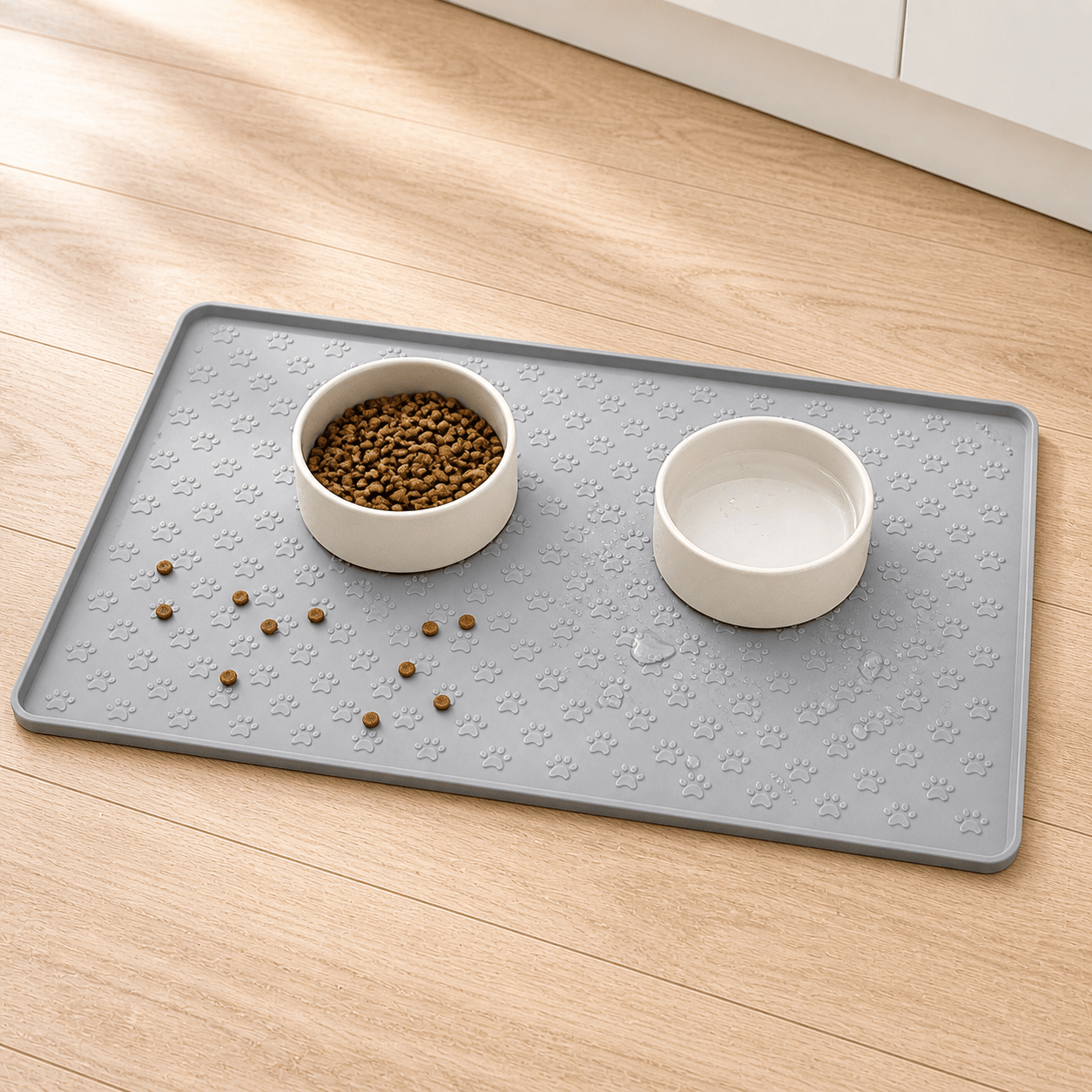 Bonnie Woof Grey / M 30x48cm Dog Feeding Mat
