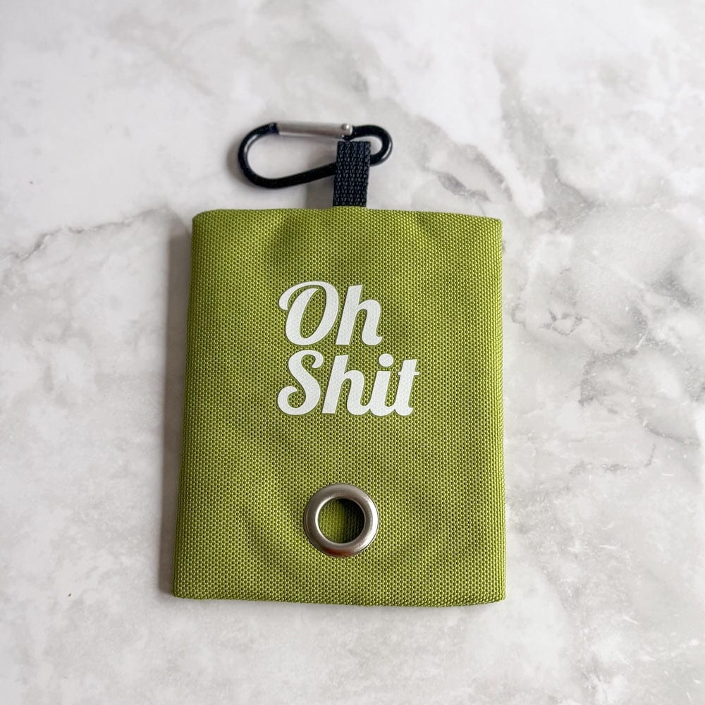 Bonnie Woof Green Green Canvas Dog Poop Bag Dispenser