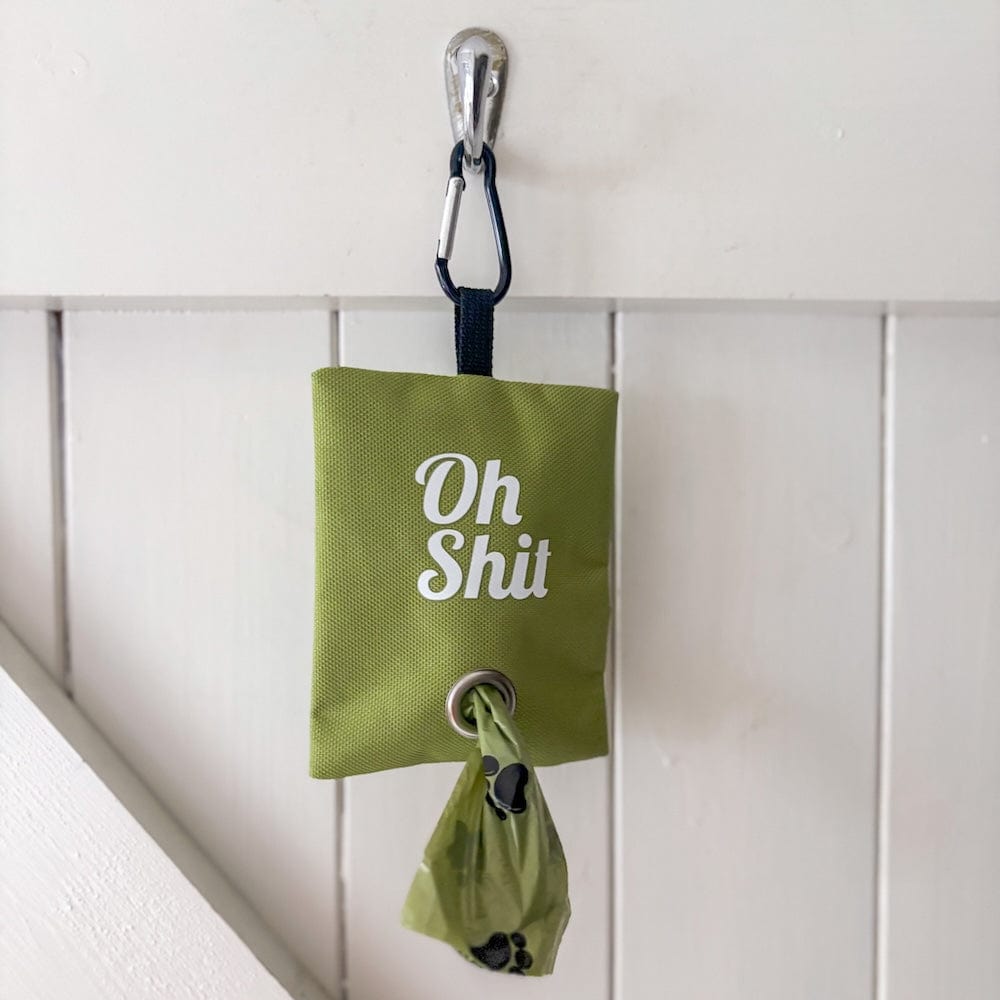 Bonnie Woof Green Green Canvas Dog Poop Bag Dispenser