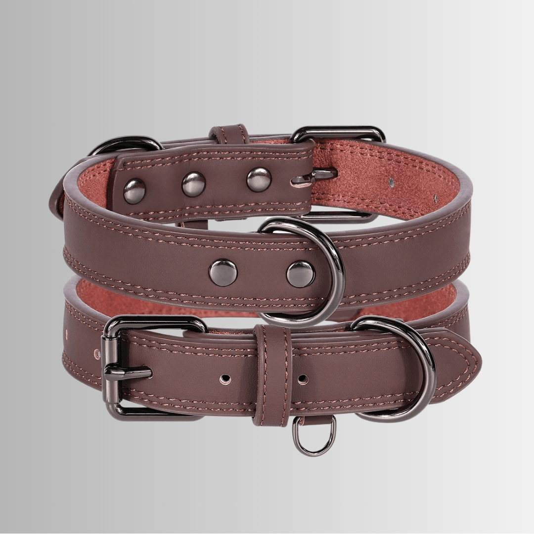 Bonnie Woof Brown / S (25-30cm) Leather Classic Collar