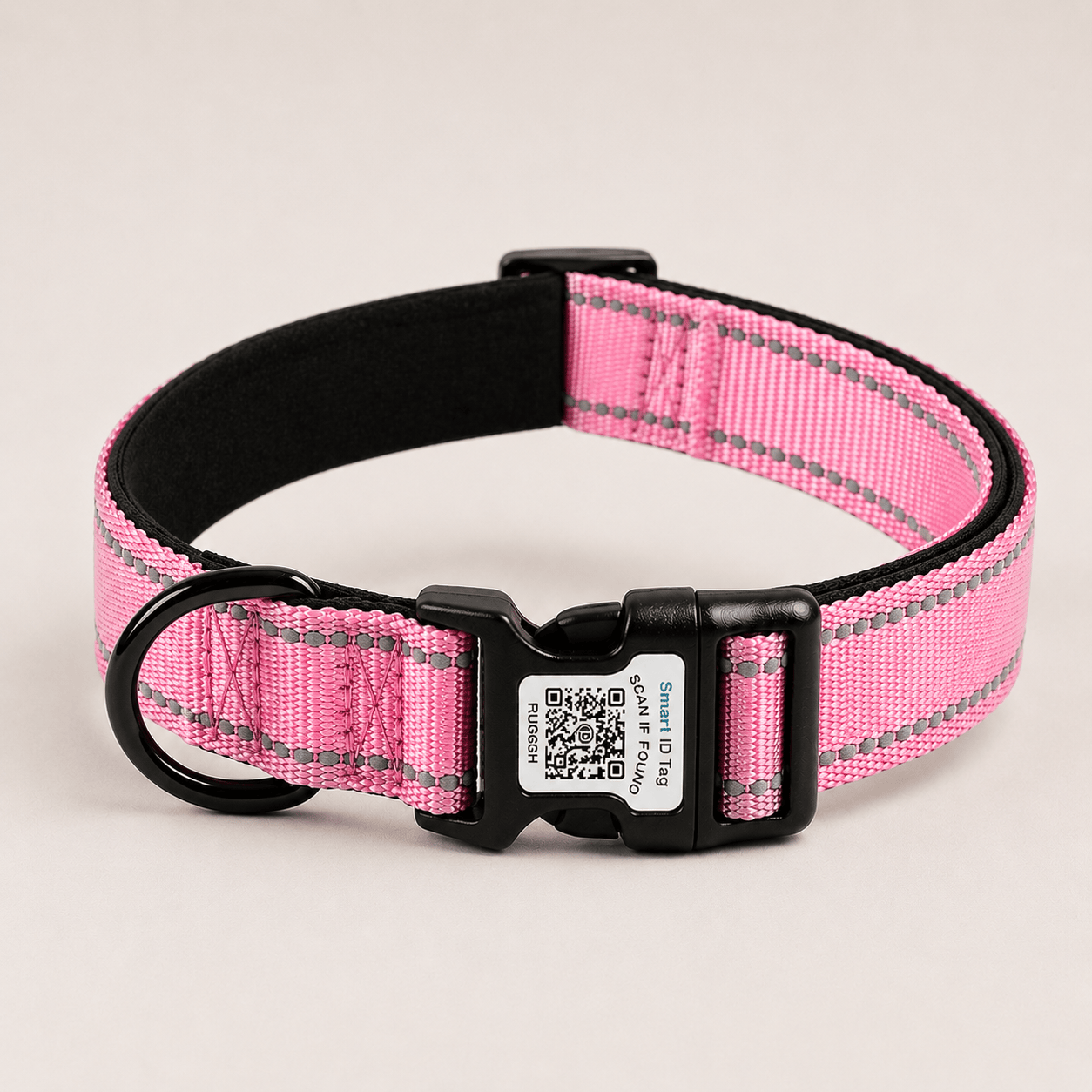 Bonnie Woof Pink / S (25-40cm) Smart ID Collar