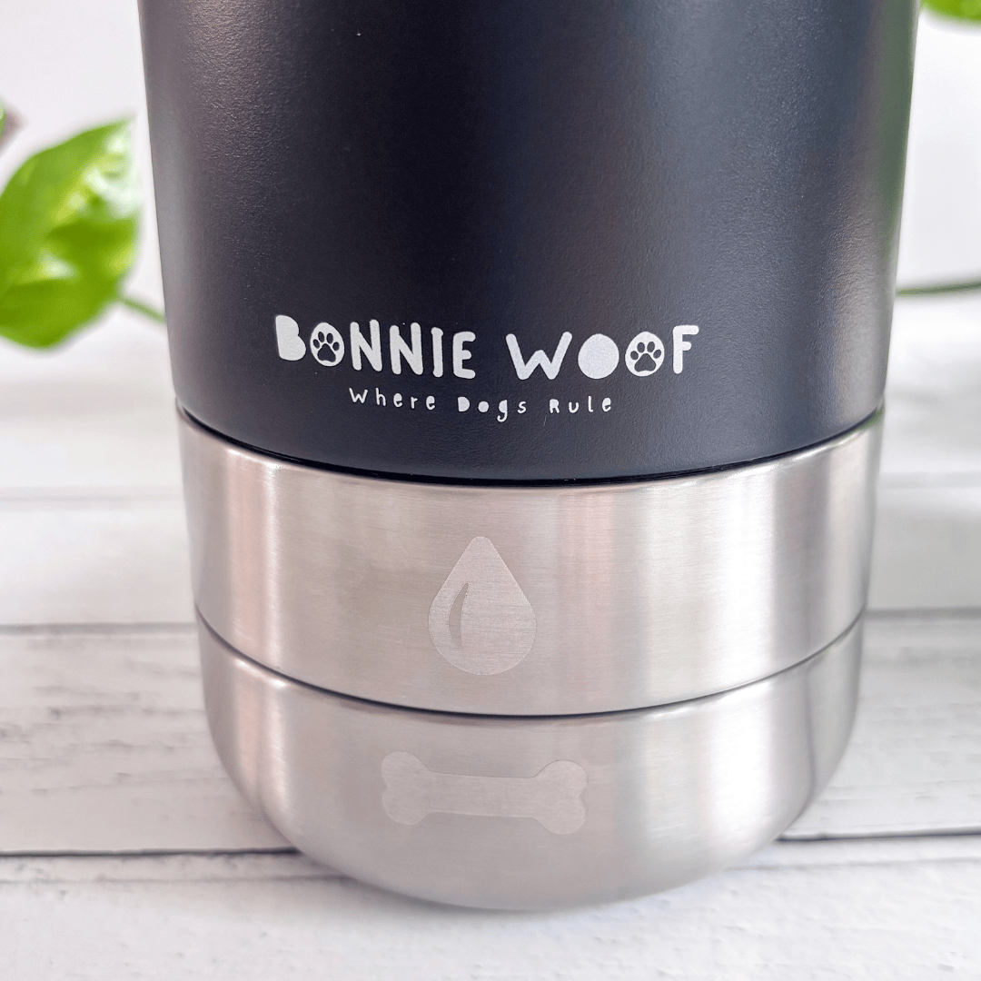 Bonnie Woof Black/Silver 3-in-1 Water Bottle