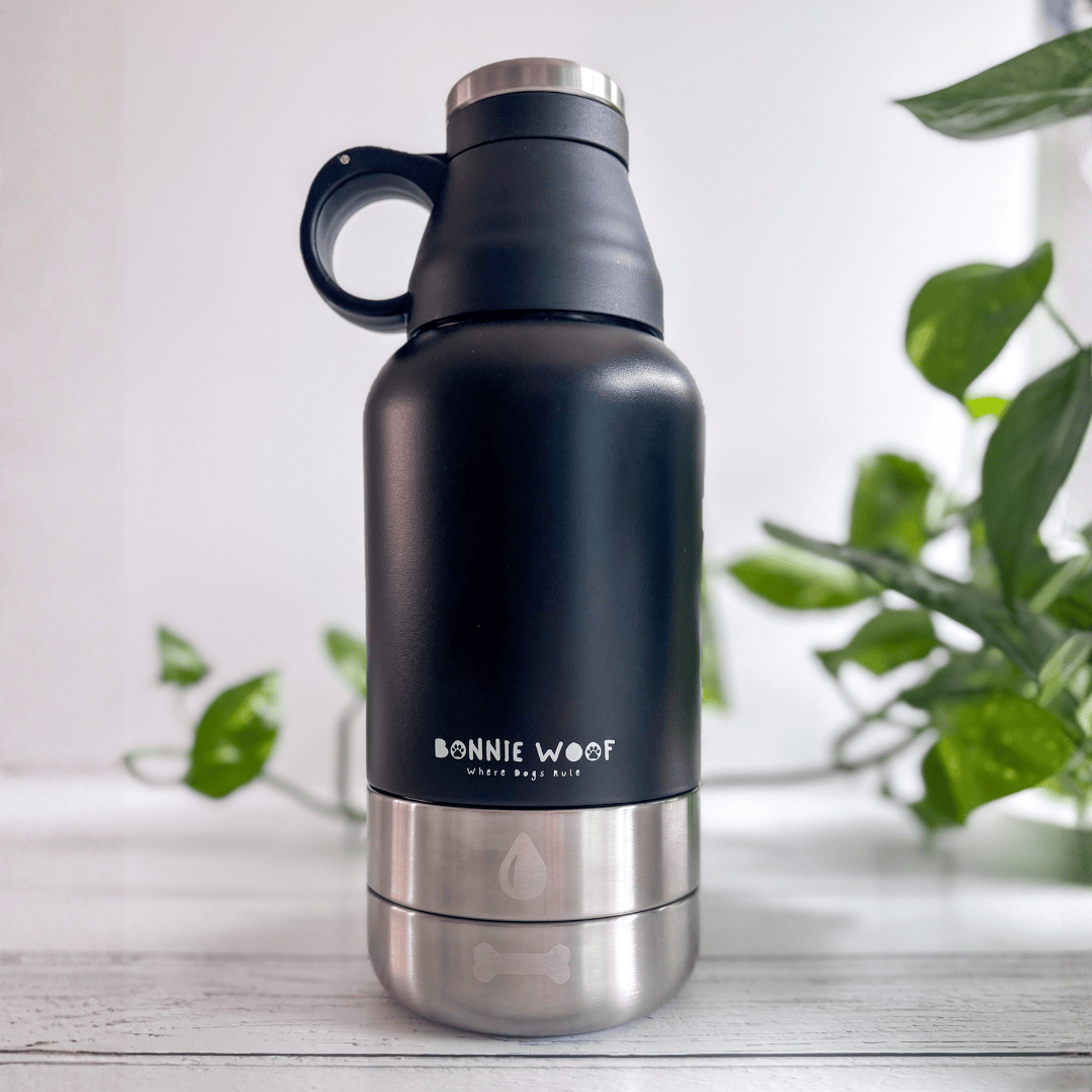 Bonnie Woof Black/Silver 3-in-1 Water Bottle