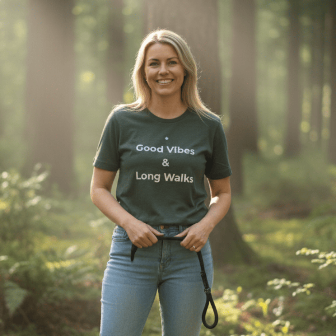 Bonnie Woof T-SHIRT Heather Forest / S Good Vibes T-shirt