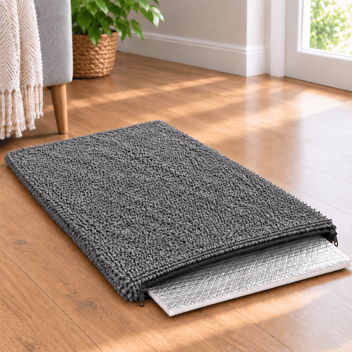 Bonnie Woof Grey / S (50x35cm) Dog Heating Mat